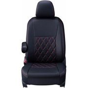 シートカバー 全席セット N-BOX / N-BOXカスタム ダイヤ ブラック×レッドステッチ 16EHA2042D