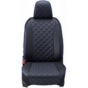 シートカバー 全席セット ジムニー / AZオフロード キルト ブラック×ブルーステッチ 15ESA6011E