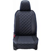 シートカバー 全席セット デリカD：5 キルト ブラック×ブルーステッチ 15EMC0781E