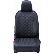 シートカバー 全席セット CX-5 キルト ブラック×ブルーステッチ 15EZB0727E