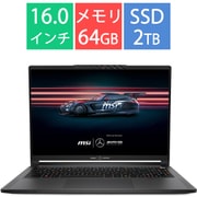 ゲーミングノートパソコン/Stealth-A16-MercedesAMG-AI+A3XWGG-5065JP/16型/Ryzen AI 9 HX 370/GeForce RTX 5070 Laptop GPU/メモリ 64GB/SSD 2TB/Windows 11 Pro/Mercedes-AMG Motorsportコラボレーションモデル STEALTHA16-M-AMG5065JP