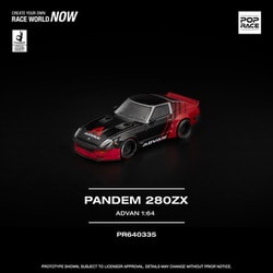 aya出品 POP RACE 1/64 パンデム 280ZX アドバン ミニカー PR640335 【1