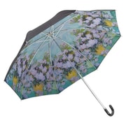 折りたたみ傘 晴雨兼用 49cm 名画折りたたみ傘 ゴッホ ホワイトローズ AU-02502