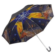 折りたたみ傘 晴雨兼用 49cm 名画折りたたみ傘 ゴッホ 夜のカフェテラス AU-02508