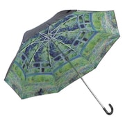 折りたたみ傘 晴雨兼用 49cm 名画折りたたみ傘 モネ 睡蓮の池と日本の橋 AU-02517
