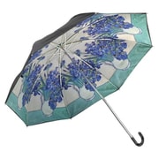 折りたたみ傘 晴雨兼用 49cm 名画折りたたみ傘 ゴッホ アイリスの花瓶 AU-02527