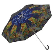 折りたたみ傘 晴雨兼用 49cm 名画モザイクアートシリーズ ゴッホ モネ クリムト 夜のカフェテラス AM-03002