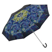 折りたたみ傘 晴雨兼用 49cm 名画モザイクアートシリーズ ゴッホ モネ クリムト 星月夜 AM-03003