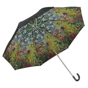 折りたたみ傘 晴雨兼用 49cm 名画モザイクアートシリーズ ゴッホ モネ クリムト フラワーガーデン AM-03006