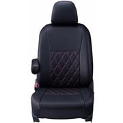 シートカバー 全席セット エスティマ ダイヤ ブラック×レッドステッチ 16ETC1541D