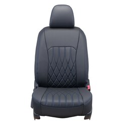 シートカバー 全席セット ミラココア ストリームステッチ ブラック×ブルーステッチ 25EDA6501KE