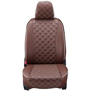 シートカバー 全席セット ウェイク / ピクシスメガ キルト ブラウン×アイボリーステッチ 15EDA6533N