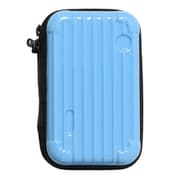 ポーチ ミニ スーツケース型 マルチポーチ 内ポケット 保護 丈夫 ブルー WJ-9050