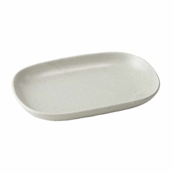 プレート 19cm 小判皿 グレー