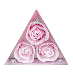石鹸 トライアングルローズ 花のカタチの石けん Q-FLA パウダーピンク 793264