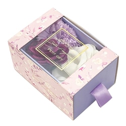 入浴剤 メルシーボンジョルネミニボックス 花のカタチの入浴剤 Q-FLA ヴァイオレット 801785