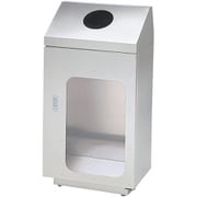 リサイクルトラッシュ 窓付(防犯対策用)PETボトル用タイプ ステンレス OSE-Z-38