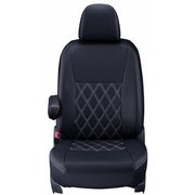 シートカバー 全席セット タントエグゼ / タントエグゼカスタム / ルクラ / ルクラカスタム ダイヤ ブラック×ホワイトステッチ 16EDA0675K