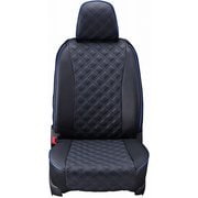 シートカバー 全席セット ヴィッツ キルト ブラック×ブルーステッチ 15ETB1056E