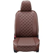 シートカバー 全席セット ヴィッツ キルト ブラウン×アイボリーステッチ 15ETB1056N