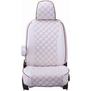 シートカバー 全席セット ヴィッツ キルト ホワイト×レッドステッチ 15ETB1056W