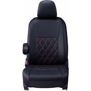 シートカバー 全席セット ヴィッツ ダイヤ ブラック×レッドステッチ 16ETB1056D
