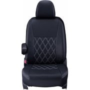 シートカバー 全席セット ヴィッツ ダイヤ ブラック×ホワイトステッチ 16ETB1056K