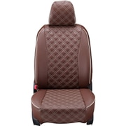 シートカバー 全席セット プリウスPHEV キルト ブラウン×アイボリーステッチ 15ETB1225N