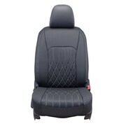 シートカバー 全席セット シエンタ ストリームステッチ ブラック×ホワイトステッチ 25ETC0255KW