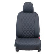 シートカバー 全席セット ハイゼットカーゴ / サンバーバン / ピクシスバン オーバーステッチ ブラック×ブルーステッチ 24EDA6604KE