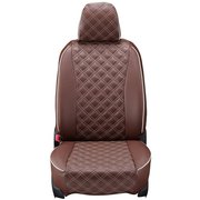 シートカバー 全席セット ラパン キルト ブラウン×アイボリーステッチ 15ESA0624N