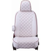 シートカバー 全席セット ラパン キルト ホワイト×レッドステッチ 15ESA0624W