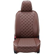 シートカバー 全席セット タント / タントカスタム キルト ブラウン×アイボリーステッチ 15EDA6513N