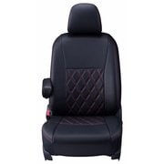 シートカバー 全席セット タント / タントカスタム ダイヤ ブラック×レッドステッチ 16EDA6513D