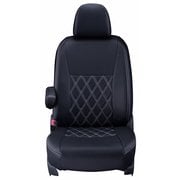 シートカバー 全席セット タント / タントカスタム ダイヤ ブラック×ホワイトステッチ 16EDA6513K