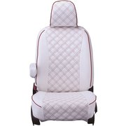 シートカバー 全席セット ハイゼットカーゴ / サンバーバン キルト ホワイト×レッドステッチ 15EDA6605W