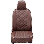 シートカバー 全席セット ラフェスタ / プレマシー キルト ブラウン×アイボリーステッチ 15EZC0733N