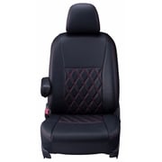 シートカバー 全席セット ランドクルーザー ダイヤ ブラック×レッドステッチ 16ETB1622D