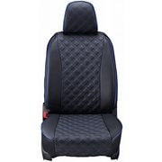 シートカバー 全席セット フィット / フィットハイブリッド キルト ブラック×ブルーステッチ 15EHB2000E