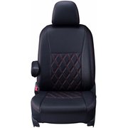 シートカバー 全席セット フィット / フィットハイブリッド ダイヤ ブラック×レッドステッチ 16EHB2000D
