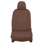 シートカバー 全席セット N-BOXプラス / N-BOXプラスカスタム ストリームステッチ ブラウン×アイボリーステッチ 25EHA0327NV