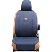 シートカバー 全席セット ワゴンR / ワゴンRスティングレー / AZワゴン / AZワゴンカスタムスタイル ジーンズ ヴィンテージ ネイビー×ヴィンテージ キャメル 19ESA0630BE