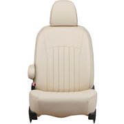 シートカバー 全席セット ワゴンR / ワゴンRスティングレー / AZワゴン / AZワゴンカスタムスタイル ライン アイボリー×ブラウンステッチ 43ESA0630VN