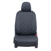 シートカバー 全席セット ワゴンR / ワゴンRスティングレー / AZワゴン / AZワゴンカスタムスタイル オーバーステッチ ブラック×ブルーステッチ 24ESA0630KE