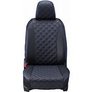 シートカバー 全席セット ヴィッツ キルト ブラック×ブルーステッチ 15ETB1055E