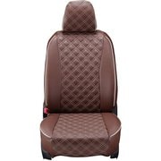 シートカバー 全席セット ヴィッツ キルト ブラウン×アイボリーステッチ 15ETB1055N