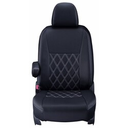 シートカバー 全席セット N-VAN ダイヤ ブラック×ホワイトステッチ 16EHA2050K