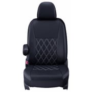 シートカバー 全席セット N-VAN ダイヤ ブラック×ホワイトステッチ 16EHA2050K