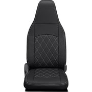 シートカバー 1列目のみ キャラバン ストロングキルト ブラック×ホワイトステッチ 45ENE5296X01KW