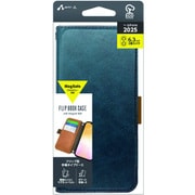 iPhone 17用 Magsafeアクセサリー対応 手帳型ケース ブルー AC-P25-PB BL